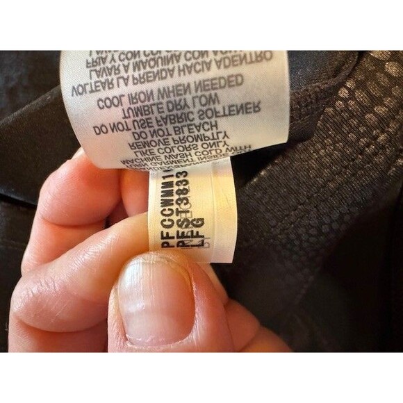 Calvin Klein Performance Wick MED Black Crocodile Alligator Sports Bra Racerback - Picture 7 of 7